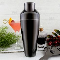 Buy 🧨 BarMan Olea™ Parisian Style 2 Piece Cocktail Shaker - Gun Metal Plated - 20 Ounce 💯 -barman shop black 2p cocktail shaker bpc 3 700x700