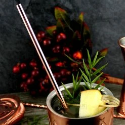 Deals 🧨 BarMan Olea™ Metal Cocktail Straw - Copper Plated ✔️ -barman shop copper metal straw bpc 4 700x700