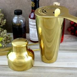 Brand new ⌛ BarMan Olea™ Parisian Style 2 Piece Cocktail Shaker - Gold Plated - 20 Ounce 👏 -barman shop gold 2p cocktail shaker bpc 3 700x700