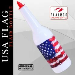 Outlet 😍 BarMan Kolorcoat™ Flair Bottle - USA Flag Design - 750ml ⭐