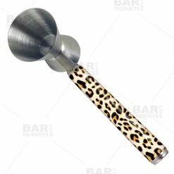 Flash Sale ⌛ BarMan Jigger With Printed Handle Design - Cheetah - .75oz X 1.25oz 😀 -barman shop jigger printed handle cheetah bp 700x700