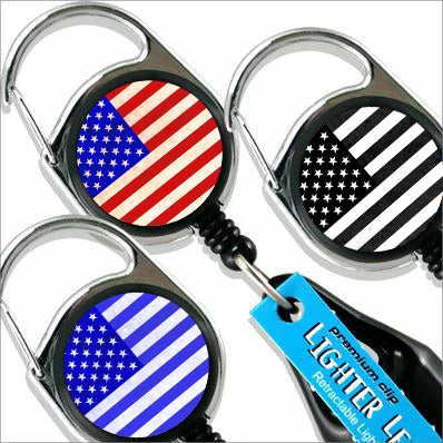 Brand new 😀 BarMan PREMIUM CLIP LIGHTER LEASH® - FLAG SERIES ⭐ 2 Brand new 😀 BarMan PREMIUM CLIP LIGHTER LEASH® - FLAG SERIES ⭐