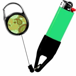 Best Pirce ✨ BarMan Premium Clip Lighter Leash® - Paisley Series 🎉 -barman shop ll prem web paisley green peach 2 700x700