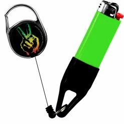 Discount 🛒 BarMan Premium Clip Lighter Leash® - Rasta Series 🎉 -barman shop ll prem web rasta fngrs 700x700