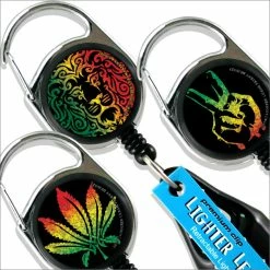 Discount 🛒 BarMan Premium Clip Lighter Leash® - Rasta Series 🎉