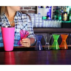 Best Sale 😉 BarMan Jiggers - Plastic With Measuring Lines 🥰 -barman shop neon clear plastic jiggers bar 3 700x700