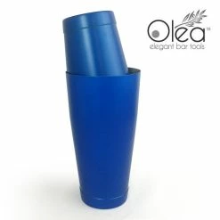 Deals 😉 BarMan Olea™ Cocktail Shaker - Metallic Blue NEON - 16oz Weighted 🎉 -barman shop olea 16oz cocktail shaker neon blue bpc 3 700x700