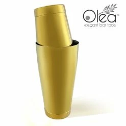Cheap 😍 BarMan Olea™ Cocktail Shaker Set - Gold Plated - 2 Piece (28 And 16 Ounce Tins) 👍 -barman shop olea 2p shaker set gold bpc Copy 700x700