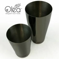 Buy 👍 BarMan Olea™ Cocktail Shaker Set - Gunmetal Black - 2 Piece (28 And 16 Ounce Tins) 🛒 -barman shop olea 2pc shaker set black bpc 3 700x700