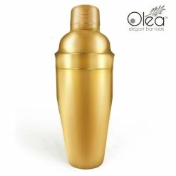Top 10 😀 BarMan Olea™ 3-Piece Cocktail Shaker Deluxe - Gold Plated - 24 Ounce 🧨