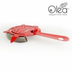 Discount 🎁 BarMan Olea™ Cocktail Strainer - 4 Prong - Metallic NEON Red 💯 -barman shop olea cocktail strainer 4p neon red bpc 4 700x700
