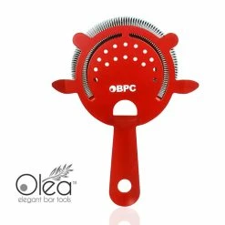 Discount 🎁 BarMan Olea™ Cocktail Strainer - 4 Prong - Metallic NEON Red 💯
