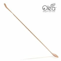 Deals 🥰 BarMan Olea™ Copper Plated Bar Spoon - Bent Tip - 40cm Length ⭐