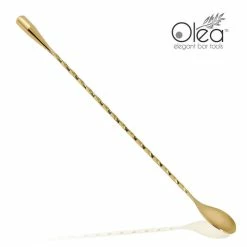Best Sale 🤩 BarMan Olea™ Gold Plated Bar Spoon - Weighted Tip - 30cm Length 💯