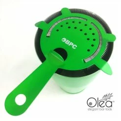 Promo 🛒 BarMan Olea™ Cocktail Strainer - 4 Prong - Metallic NEON Green ⭐ -barman shop olea neon green 4p strainer bpc 3 700x700