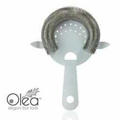 New ✔️ BarMan Olea™ Cocktail Strainer - 4 Prong - Matte White 🤩 -barman shop olea white cocktail strainer 4p bpc 4 700x700