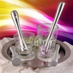 Brand new 😍 BarMan Muddler - Stainless Steel W/Serrated End - Size Options 👍 -barman shop ss mudler serrated end 700x700