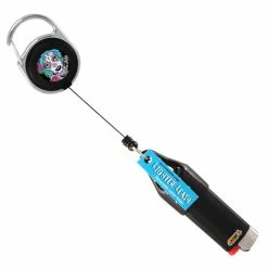 New 😉 BarMan Sugar Skull Designs Lighter Leash® 😀 -barman shop sugar girl premium clip wth lighter pulled 700x700