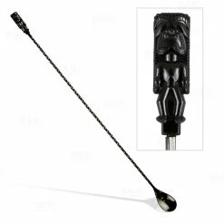 Best Sale 🎁 BarMan Olea™ Tiki Butt Ku Gun Metal Plated Bar Spoon - 40cm 🎁